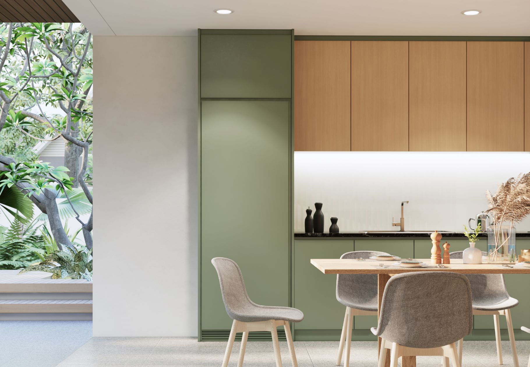 Cocina tipo Japandi